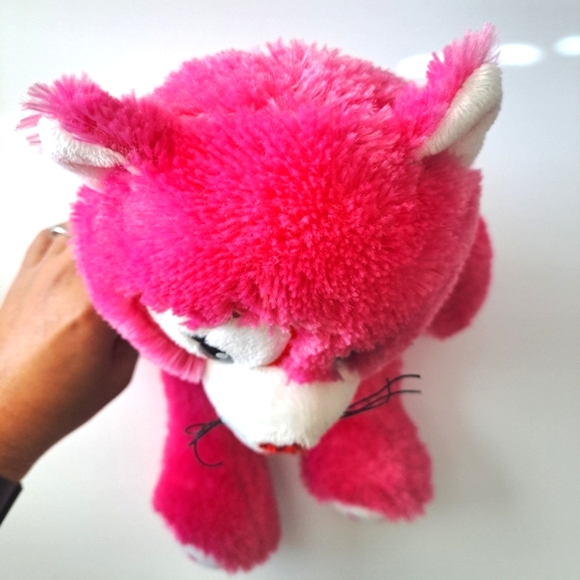 Build-A-Bear 2011 Kisses Fur You Hot Pink & White Kitty Plush Stuffed Cat 17" - Picture 5 of 14